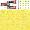 32000Pcs Yellow Rhinestones for Bedazzling, 6mm Flatback Gems Bedazzle Kit by Worthofbest