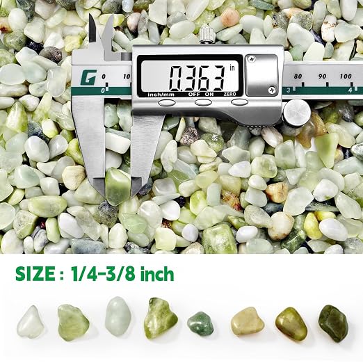 2.2 lb Jade Pebbles for Indoor Plants, 3/8 Inch Polished Decorative Pebbles for - Image 2