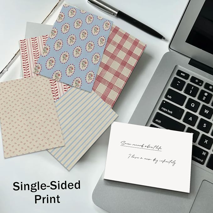 PRSTINCOL Scrapbook Paper, 16 Sheets 4.1x5.8 Inch Vintage Stripe Style - Image 6