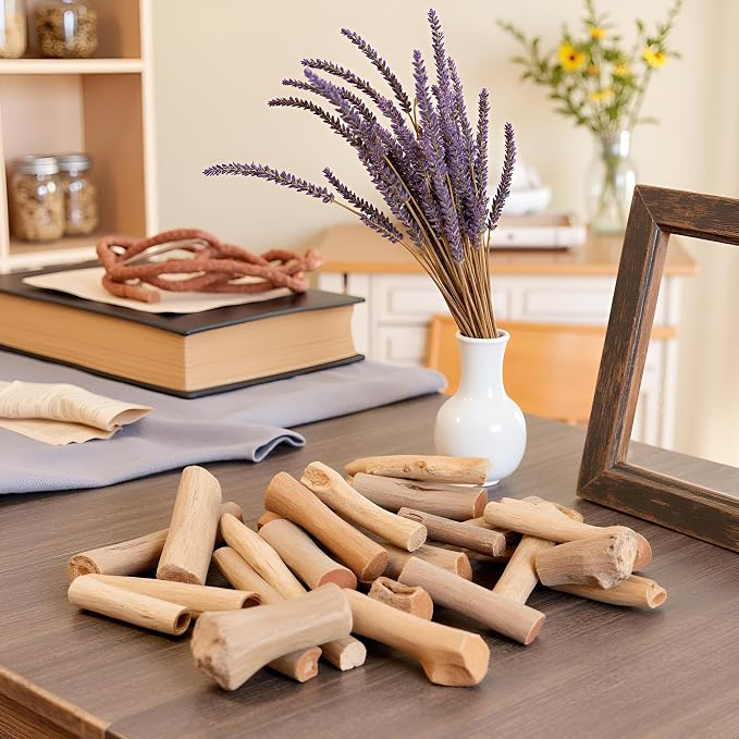 20 Pcs Wood Natural Driftwood Pieces Branch Slices Craft Sticks Beach Decor - Image 3