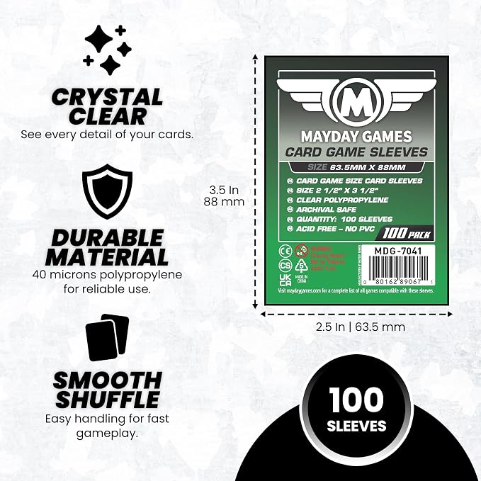 Mayday Games Standard Card Sleeves 63.5x88mm - Image 4