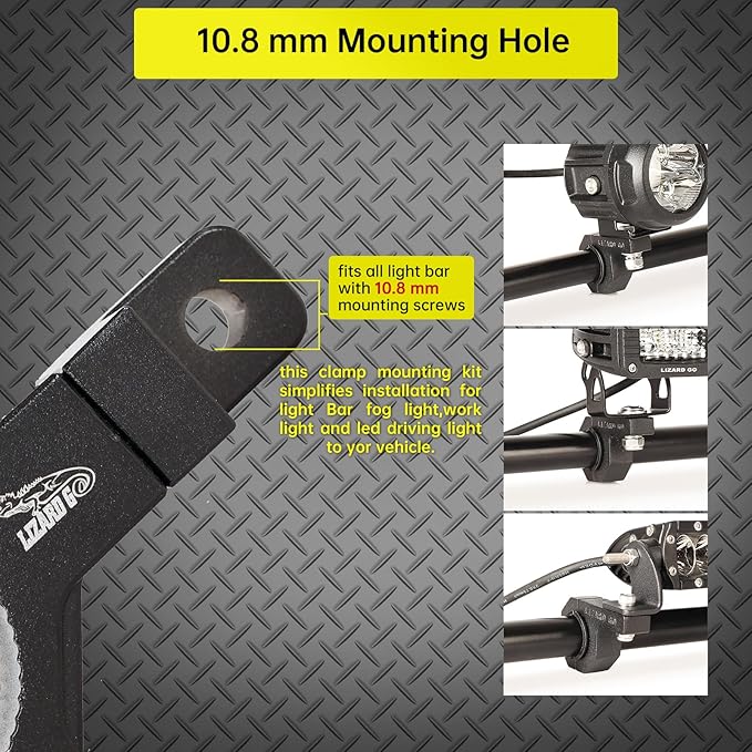 Roll Bar Adjustable Clamp for 1.625 to 2.0inch Bar,Universal 360 Degree Mount Tube Clamps 1.625"/1.75"/1.875"/2.0" for UTV ATV Roll Bars (2Pack)
