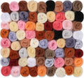 Mayboos 72 Pcs 7.6 oz Needle Felting Wool, 24 Colors Wool Roving Yarn, Fiber by Mayboos