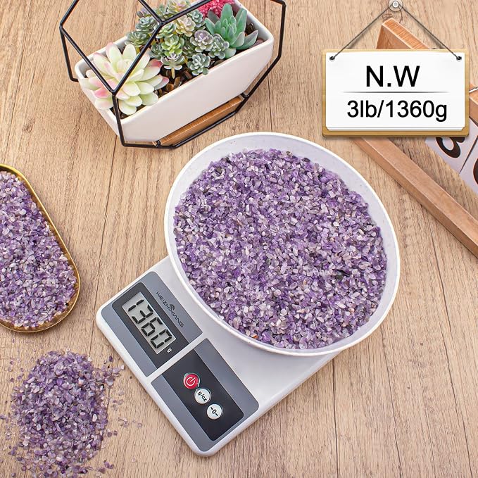 3 Lb Amethyst Crushed Stones Quartz Crystals Chips Bulk, Natural Tumbled - Image 9