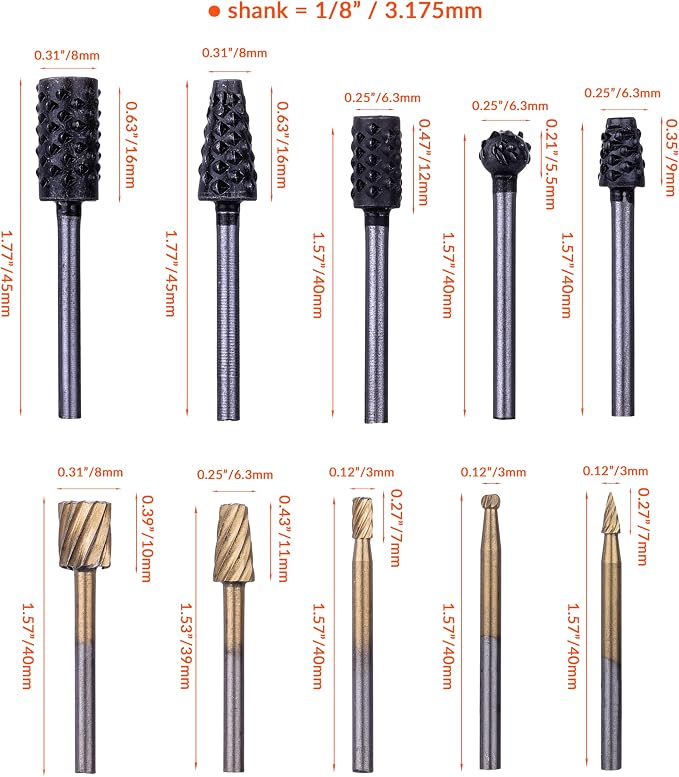 NordWolf 10-Piece Wood Carving Rasp Files Set - Image 6