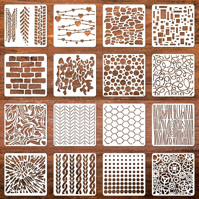 Stencils for Painting, Plastic Reusable Drawing Templates for Crafts Wall by Felixcraft-DIYDreamscape