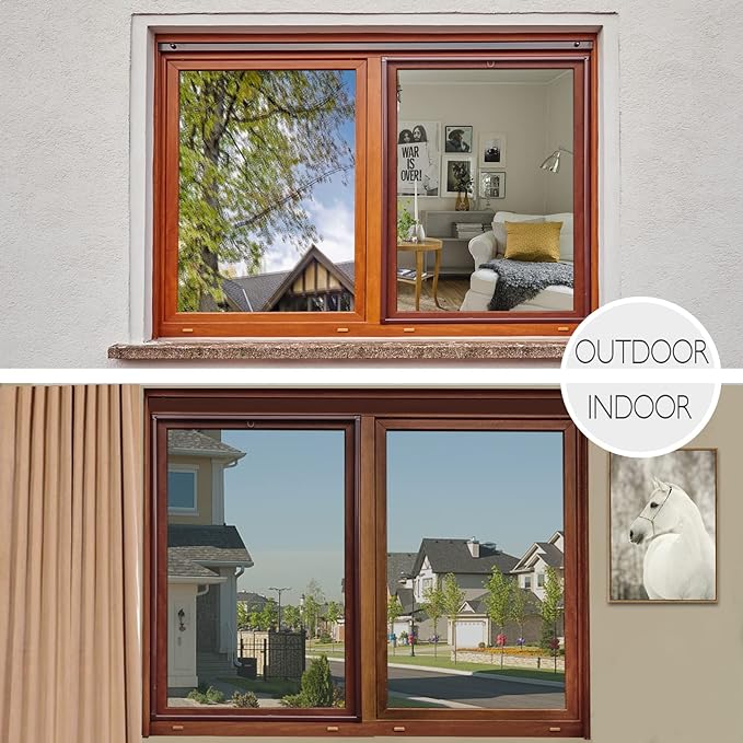 HIDBEA Window Film Daytime Privacy, Heat Control UV Blocking Reflective One Way - Image 7