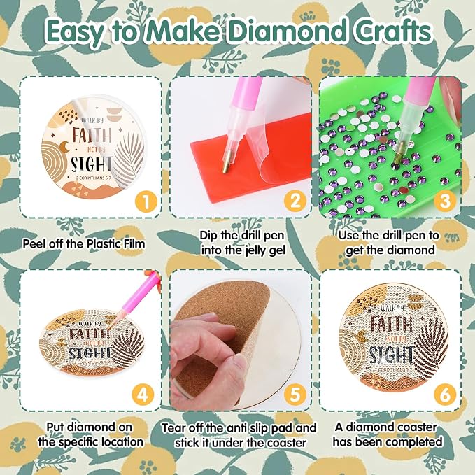 Christian Diamond Art Coasters - Image 3