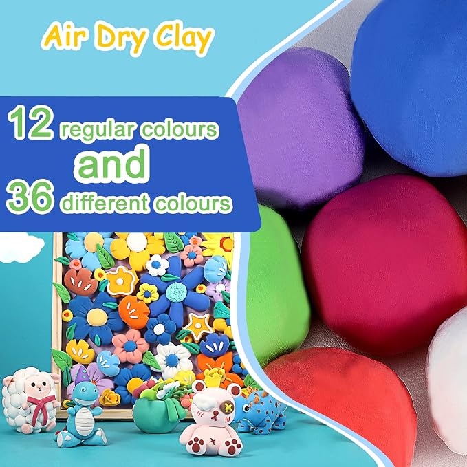 EDIFON Air Dry Clay, 48 Colors Modeling Clay - Image 2