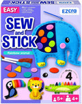 EZCRA Safari Animal Sewing Kit for Kids Ages 4-8 by EZCRA