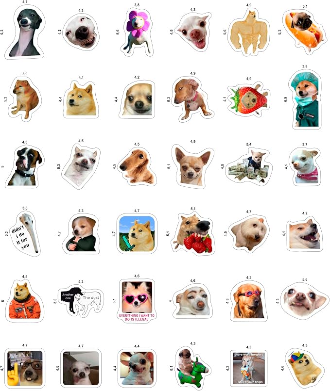 100Pcs Dog Meme Stickers for Water Bottle, Laptop - Image 3