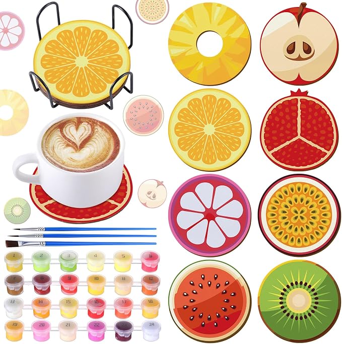 Reallnaive 8 Pcs Fruit Paint by Numbers Kit by Unknown