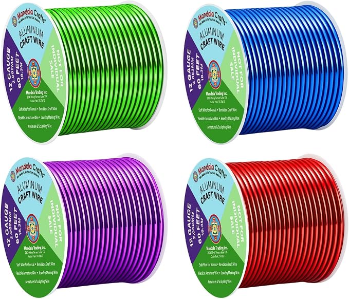 Mandala Crafts 12 Gauge Anodized Aluminum Craft Wire by MandalaCrafts