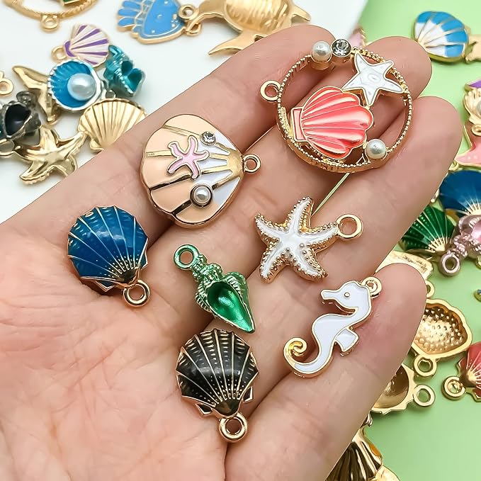 120pc Assorted Enamel Bracelet Charms - Image 6
