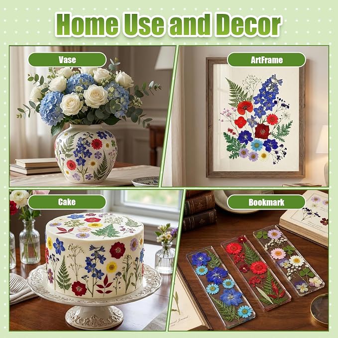 110+ Pcs Dried Flowers for Crafts, Real Pressed Flowers Bulk Small Dried - Image 5