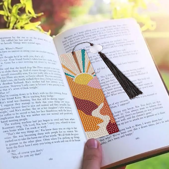 Boho Diamond Painting Bookmark Kit: 6PCS Aesthetic Diamond Art Bookmarks - Image 7