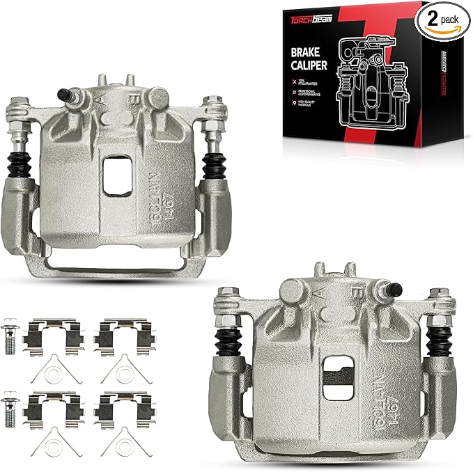 Torchbeam Front Brake Calipers Set for Honda Civic 2003-2011, Honda Fit 2007-2008, Acura RSX 2002-2006, Front Left and Front Right Calipers Replace # 19B2796+19B2797