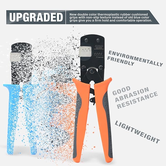 iCrimp IWS-3220M Micro Connector Pin Crimping Tool 0.03-0.52mm² 32-20AWG Ratcheting Crimper for D-Sub,Open Barrel suits Molex,JST,JAE