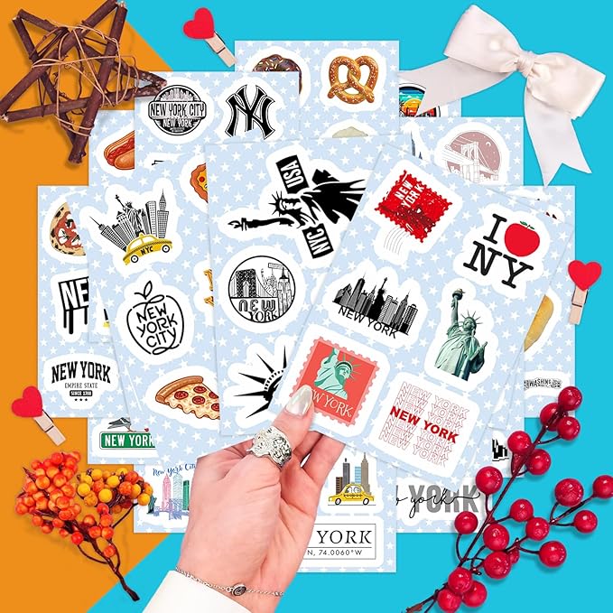 BulbaCraft 100Pcs New York Stickers - Image 7