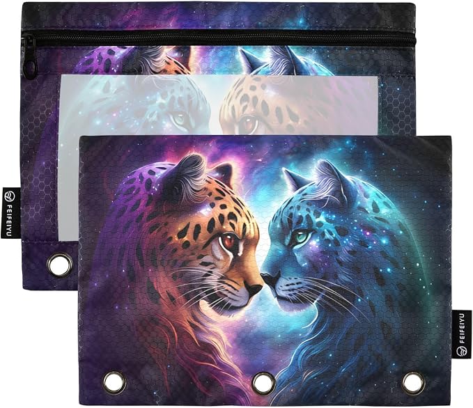 Cheetah Tiger Galaxy Pencil Pouch by BOENLE-WELCOMEYOURCOMING
