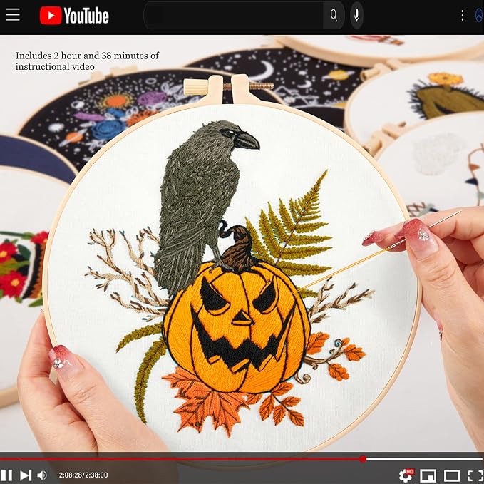 Crafmanoe Halloween Embroidery Starter Kits - Image 3