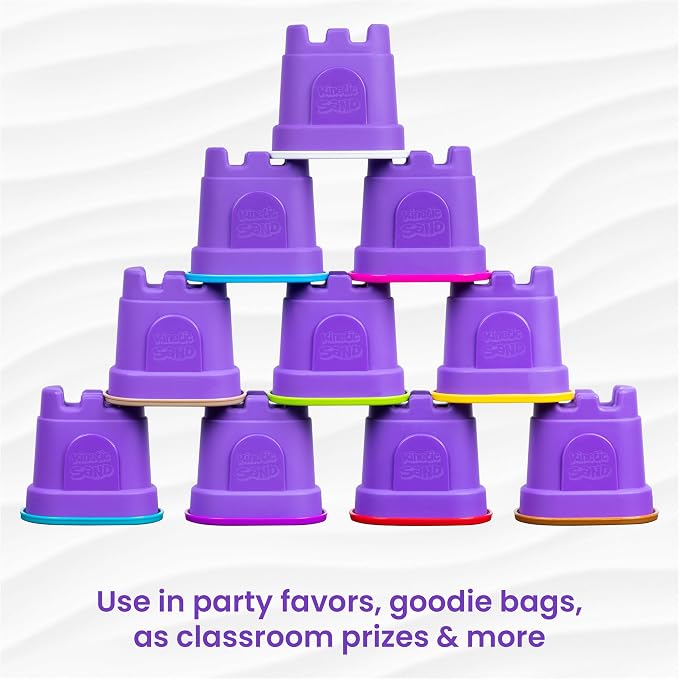 Kinetic Sand Castle Containers 10-Pack Moldable Sensory Toys, Ages 3+ - Image 7