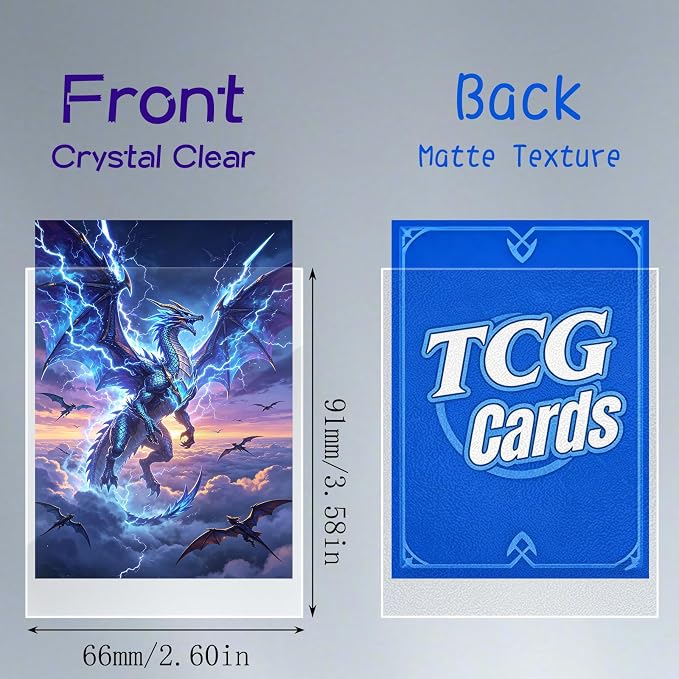 500 Count Card Sleeves for Trading Cards, Matte Clear Deck Card Sleeve - Image 5