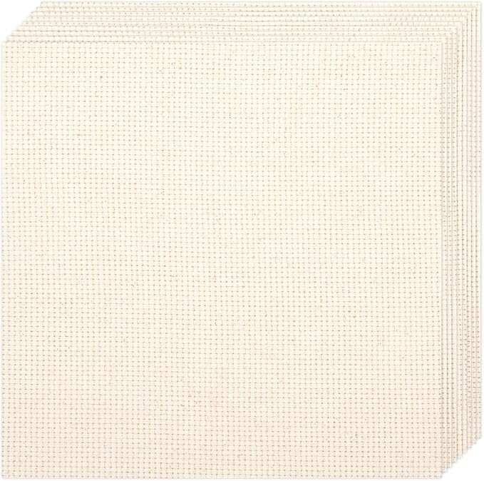 10 PCS Punch Needle Fabric | Pre-Cut Natural Cotton Tufting Cloth Monks Cloth by Nitelemn