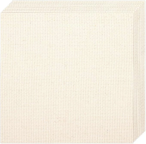10 PCS Punch Needle Fabric | Pre-Cut Natural Cotton Tufting Cloth Monks Cloth by Nitelemn