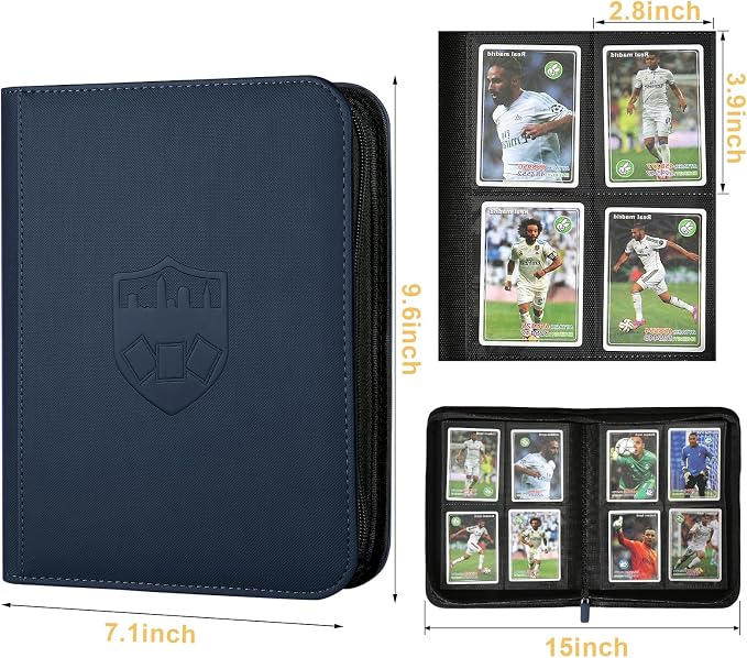 4 Pocket Ringless Side Loading Trading Card Binder, 160 Cards PU Fixed Page - Image 5