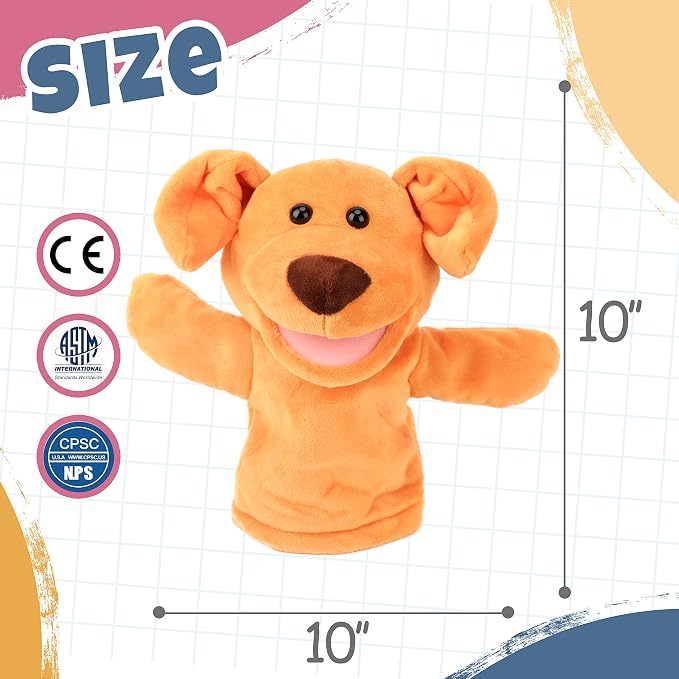 Easfan Puppy Hand Puppet Soft Animal Plush Toy - Image 6