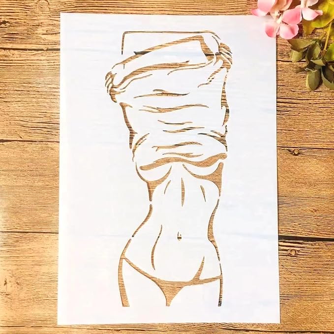TIAMECH A4 Reusable Sexy Bikini Girl Stencil by TIAMECH