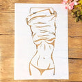 TIAMECH A4 Reusable Sexy Bikini Girl Stencil by TIAMECH