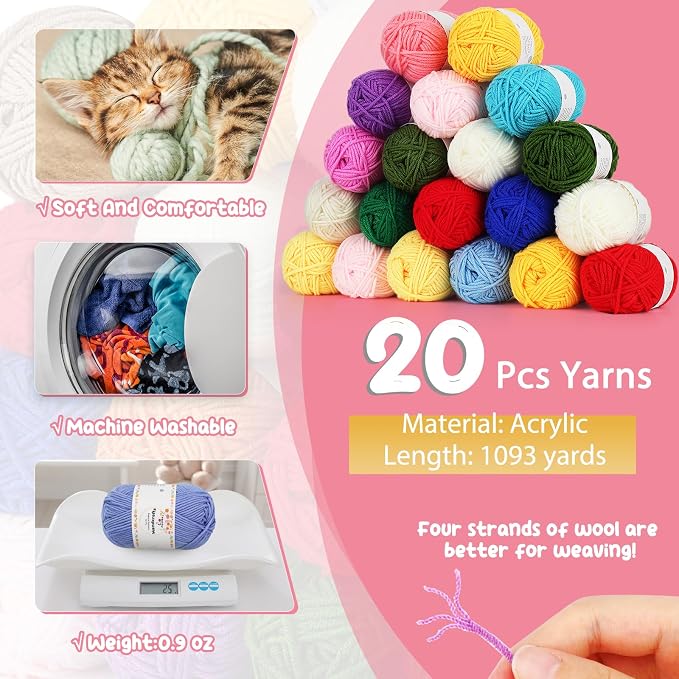 Aeelike Learn to Crochet Kits for Beginner, Crochet Starter Kit - Image 3