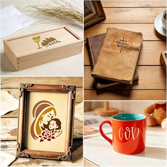 72 Pcs Christian Cross Stencils - Image 5
