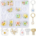 16 Cavities Keychain Silicone Resin Molds by Unknown