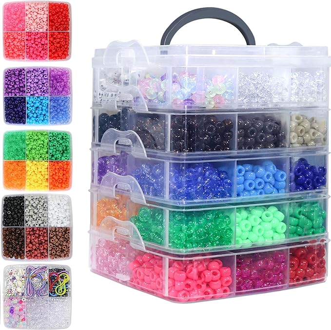 LIS HEGENSA Pony Beads Bulk, Kandi Beads by LISHEGENSA