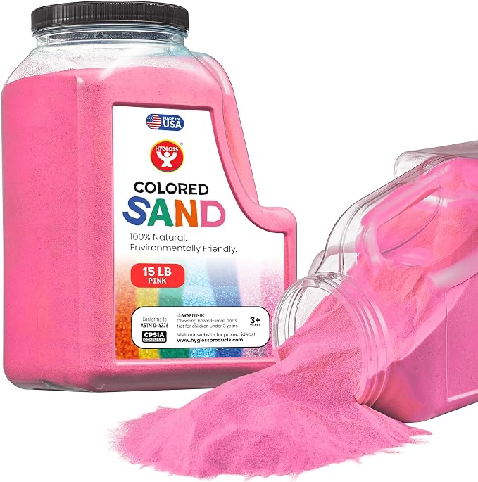 Hygloss Colored Sand for Crafts - 15 lb Bottle by HyglossProductsInc