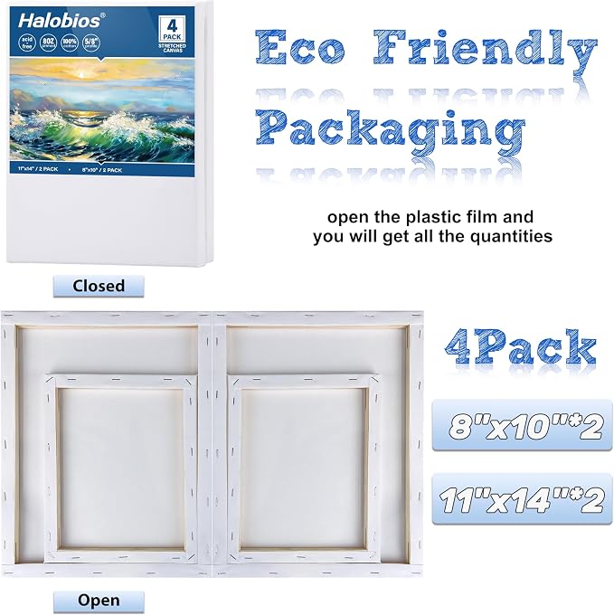 Halobios 4 Packs Blank Canvases - Image 2