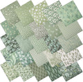 25 Pcs Sage Green Cotton Fabric Squares, 10 x 10 Inch, Precut | 25 assorted by Needbrock