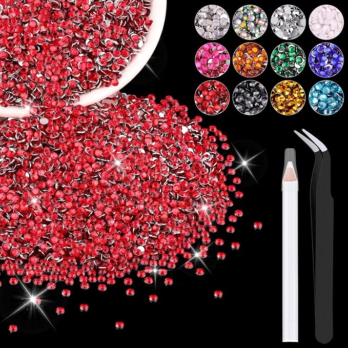 12000PCS 2mm Resin Rhinestones Bulk by BELLEBOOST