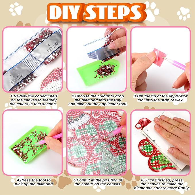 Cinnvoice 12 Pcs Summer Seasonal Diamond Art Hanging Ornament Kit - Image 3