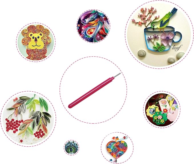 Floranea 4 Pcs Paper Quilling Tools Slotted Kit Rolling Curling Quilling Needle - Image 5