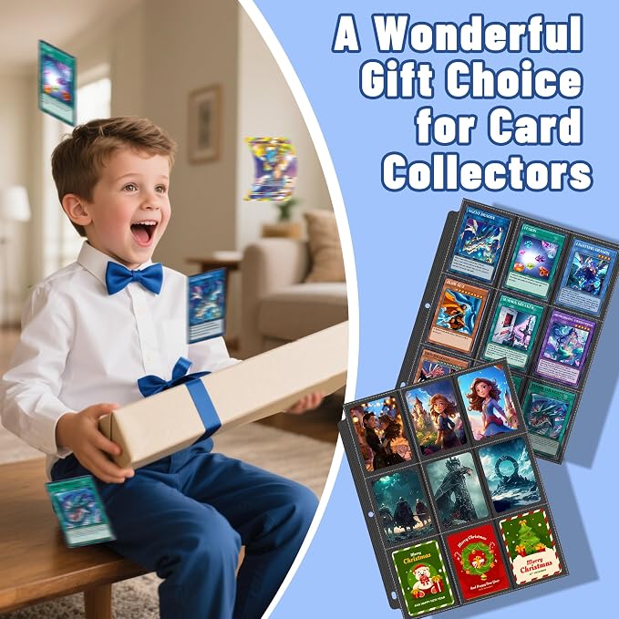 3600 Pockets Trading Card Binder Sleeves, Baseball Card Sleeves Fit - Image 7