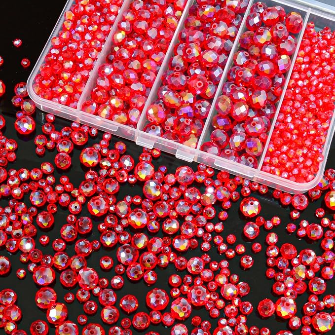800Pcs 4/6/8/10mm Crystal Glass Beads by Laopottbeads