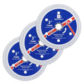 Super Thin Diamond Porcelain Saw Blade with X Teeth,BRSCHNITT3pcs 3 Inch (75mm) x Arbor 10mm Angle Grinder Diamond Cutting Disc for Dry/Wet Cutting Porcelain Tile Ceramic Marble Granite