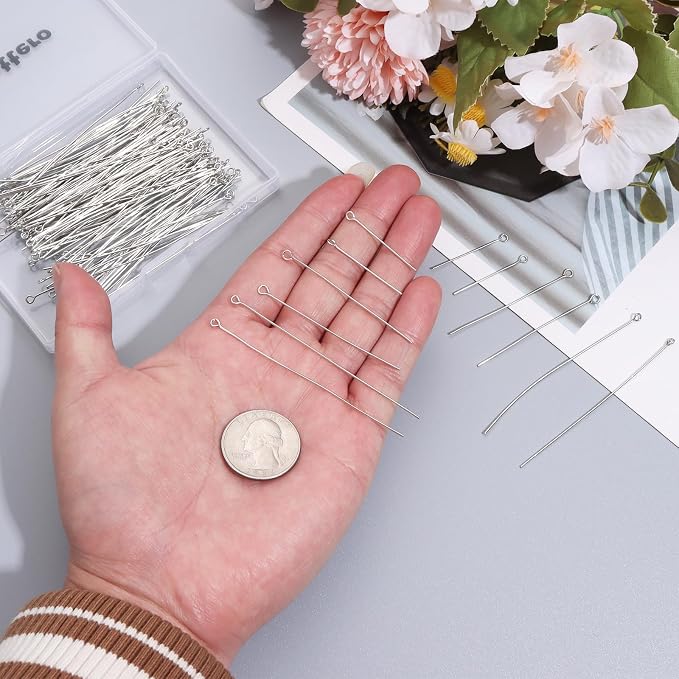 400 PCS 30mm 50mm 70mm Mixed Length Eye Pins - Image 4