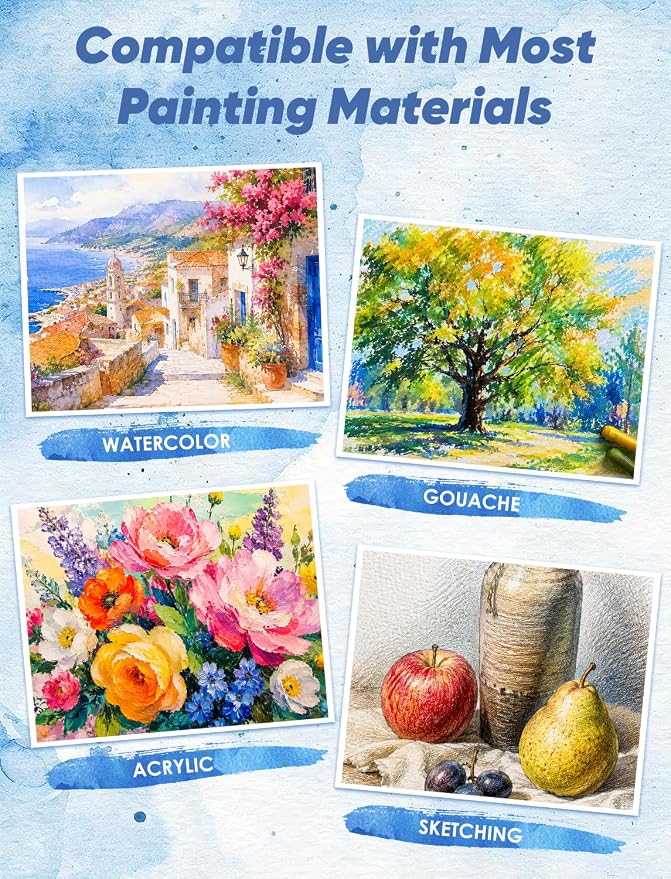 82 Sheets Watercolor Paper Bulk 8.5"x11", 110lb/230gsm Cold Press Thick Water - Image 6