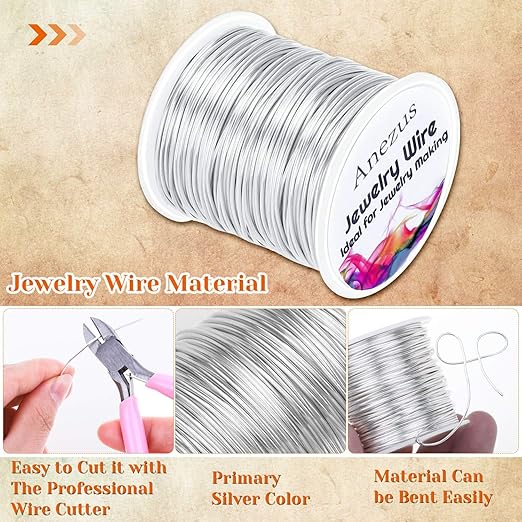 anezus 20 Gauge Jewelry Wire, 28 Yards Craft Wire Tarnish Resistant Copper - Image 3