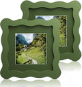 4x4 Wavy Picture Frame With Mat by Unknown